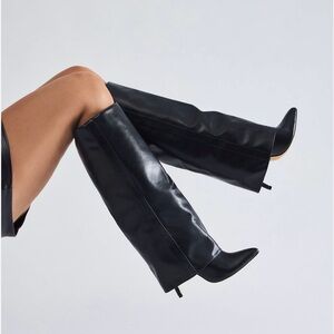 Fashion Nova Black Heeled Boots